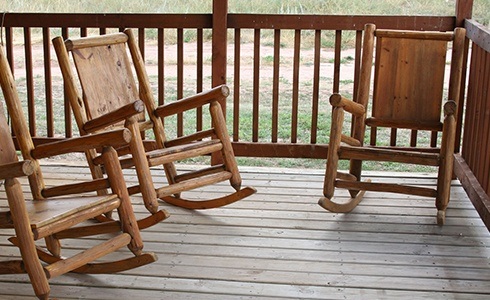 rocking chairs on the porch
