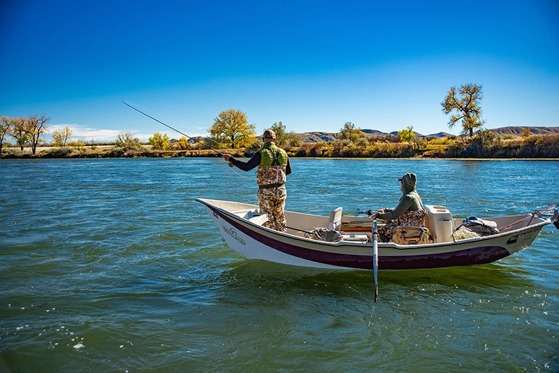 fishing boat on the Bighorn river