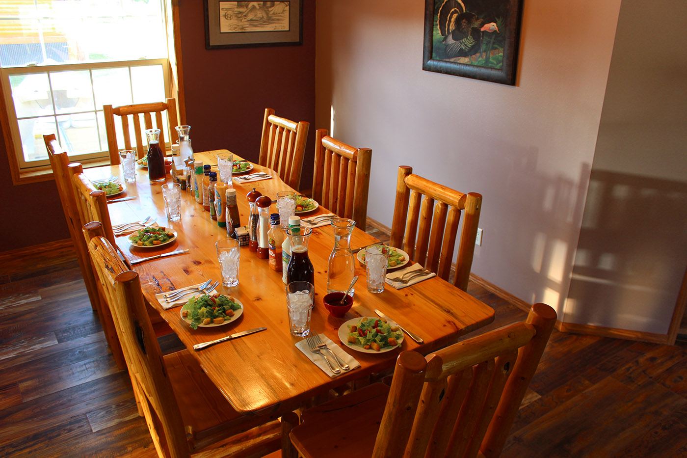 bighorn fly and tackle dining room with salads